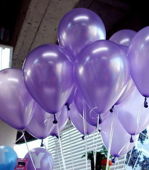 Mor Balon Metalik 10 Adet